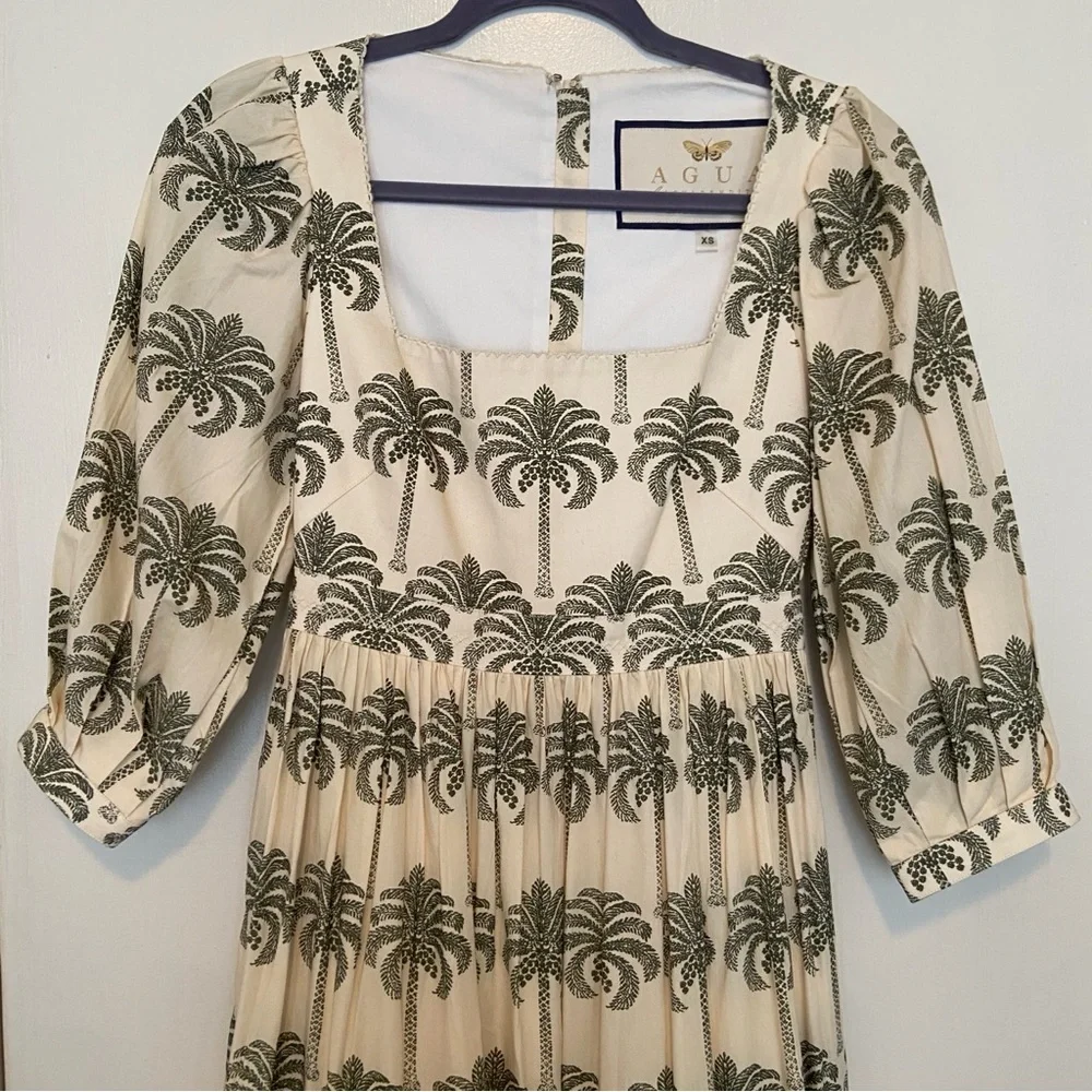 ✨ RARE! Agua Bendita Square Neck Palm Tree Gown - Picture 3 of 15